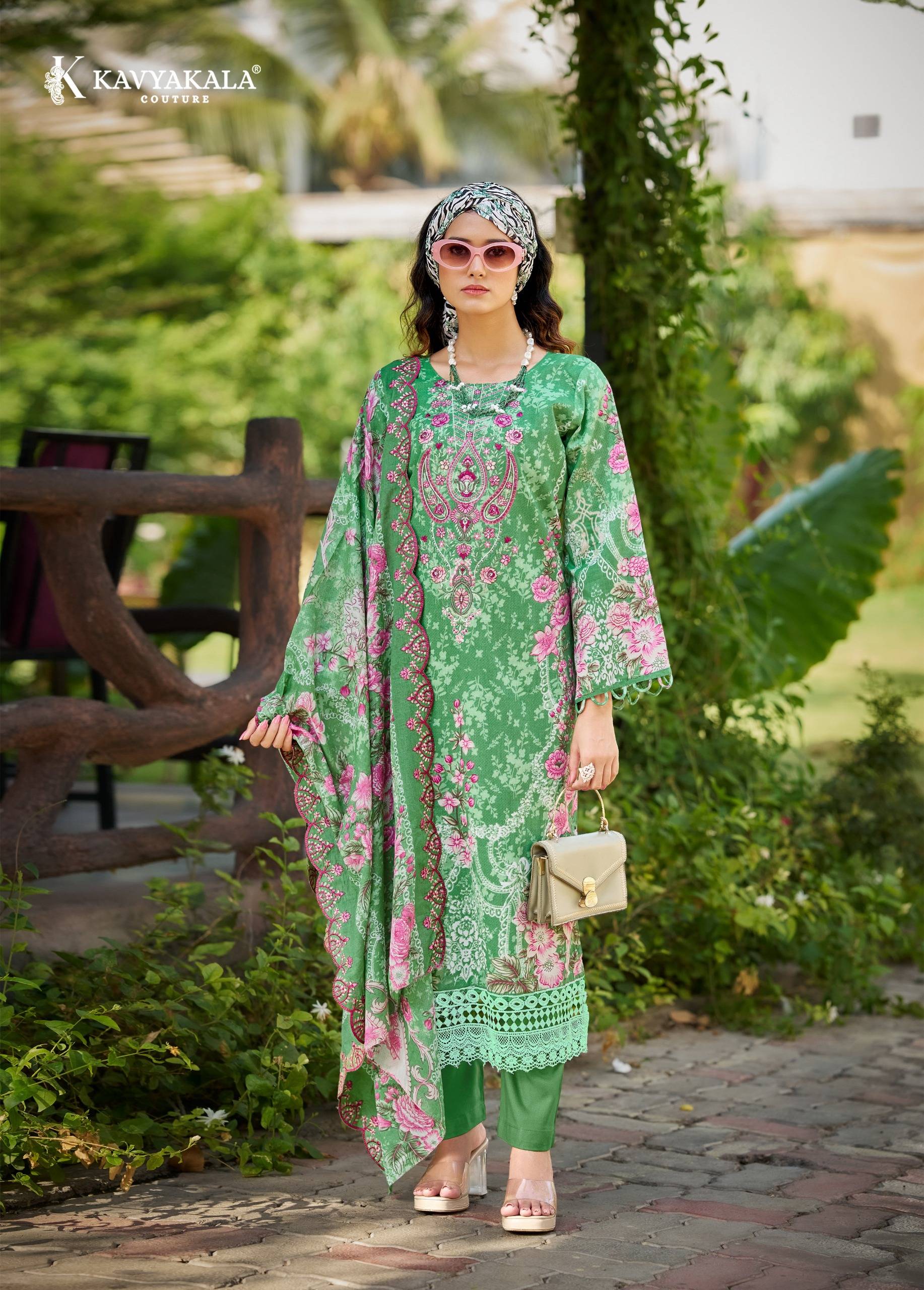 ANARKALI Vol-25by KAVYA‎‎ KALA Couture 1001 to 1008 Series Indian Traditional casual wear Pakistani Lawn Cotton dresses At Wholesale Price